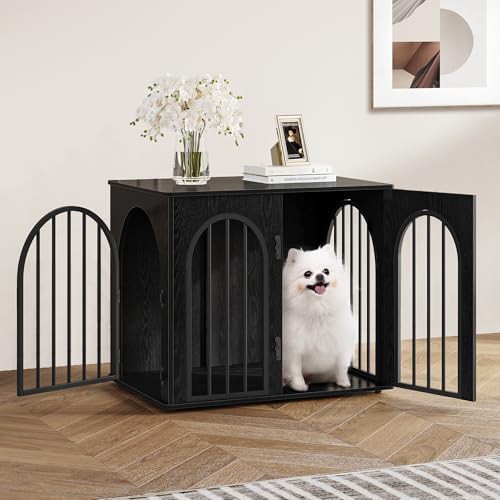 Three Door Wooden Furniture Dog Kennel — photo 3