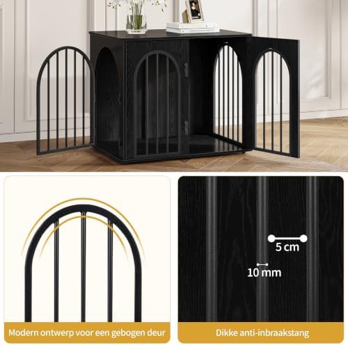 Three Door Wooden Furniture Dog Kennel — photo 4