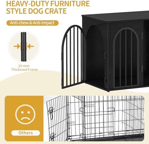 Three Door Wooden Furniture Dog Kennel — photo 5