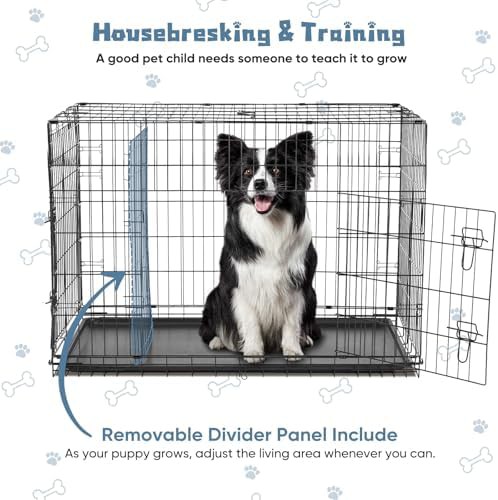 42 inch double door large dog crate — photo 4