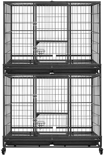 Yaheetech 43 inch stackable heavy duty metal pet cage