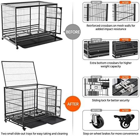 Yaheetech 43 inch stackable heavy duty metal pet cage — photo 5
