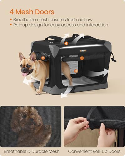 Collapsible travel mesh 24 inch dog crate — photo 4