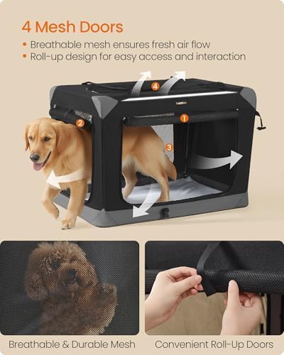 Collapsible portable mesh 36 inch dog crate — photo 4