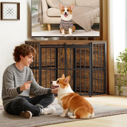 Corner wooden dog kennel with sliding barn door — photo 3