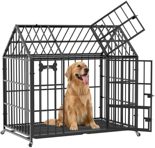 Heavy duty steel escape proof XL dog kennel