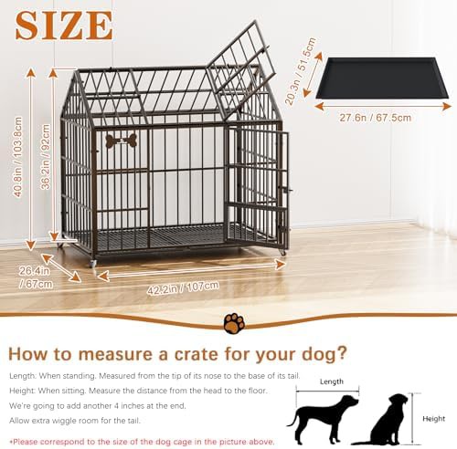 Heavy duty steel escape proof XL dog kennel — photo 3