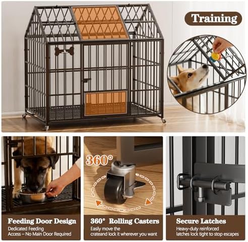 Heavy duty steel escape proof XL dog kennel — photo 4