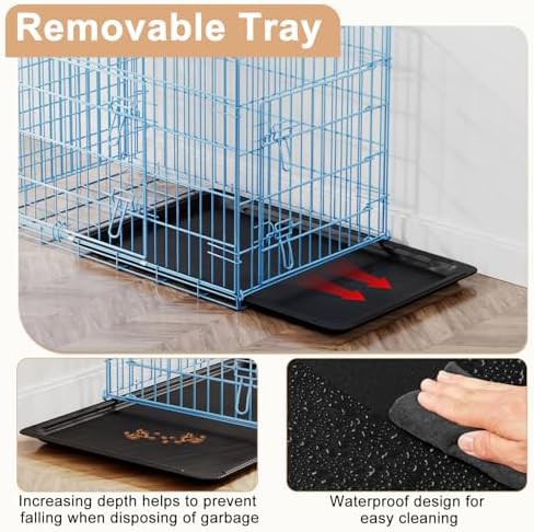 Medium blue foldable metal wire crate — photo 4