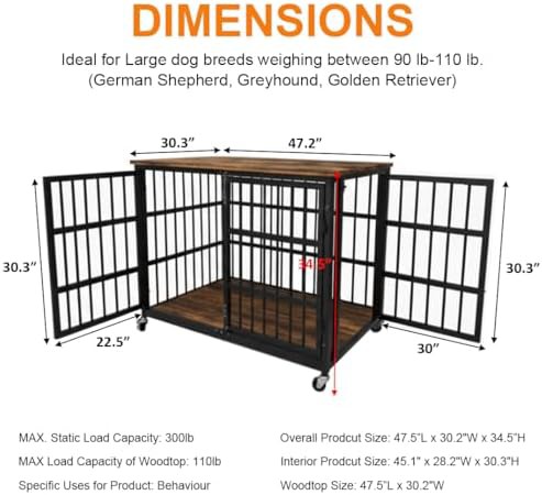 Black escape proof wooden dog kennel — photo 4