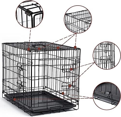 Black metal wire dog kennel 36 in — photo 3