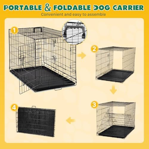 Collapsible 36 inch double door dog cage — photo 5