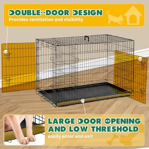 Extra large 48 inch double door pet cage — photo 3