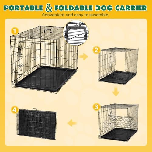Extra large 48 inch double door pet cage — photo 5