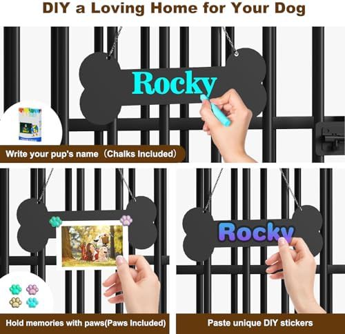 Rustic brown foldable dog crate furniture — photo 3