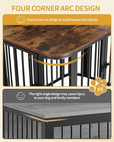 Escape proof wooden indoor dog kennel cage — photo 5