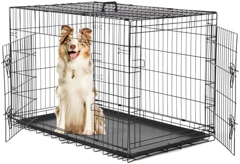 Collapsible metal large dog cage 42 inch