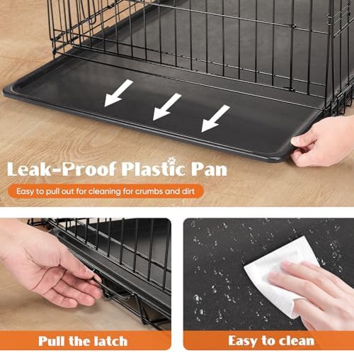Collapsible metal large dog cage 42 inch — photo 3