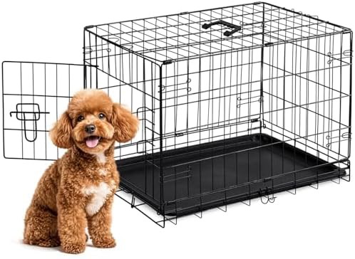 Foldable travel puppy wire cage 30 inch