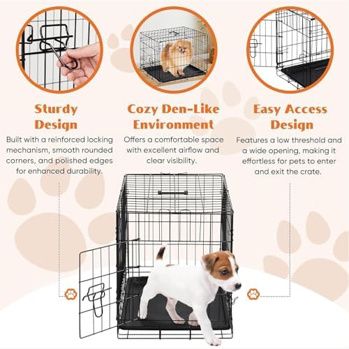 Foldable travel puppy wire cage 30 inch — photo 3