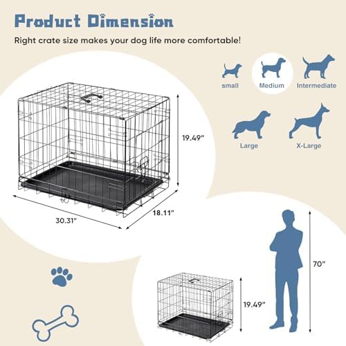 30 inch collapsible wire puppy crate — photo 5