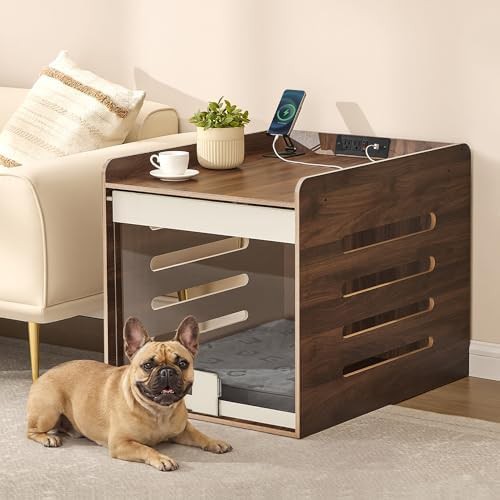 Acrylic door charging station furniture dog crate