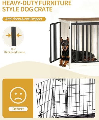 XXL indoor dog kennel with sliding barn door — photo 5