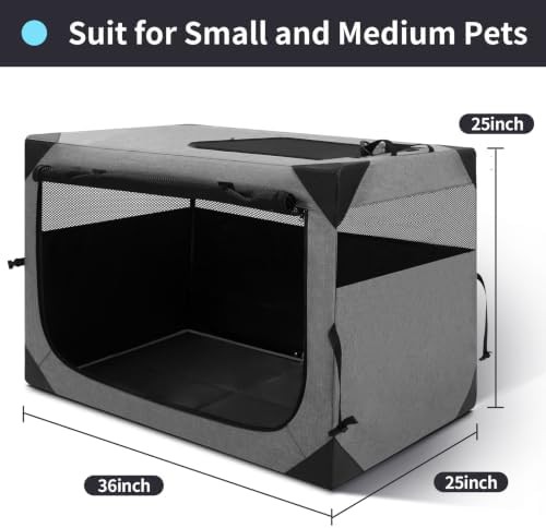Portable soft foldable travel 36 inch dog crate — photo 4