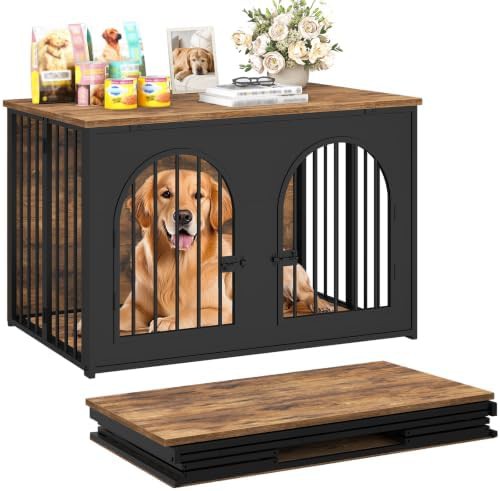 Assembly-free foldable dog kennel furniture