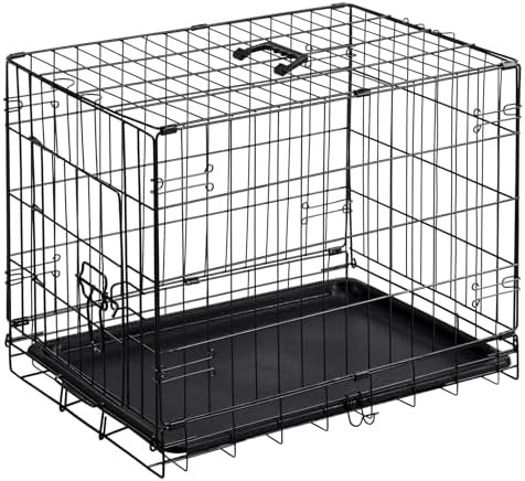 24 inch folding metal puppy kennel