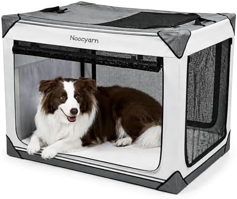 Light Grey 36 Inch Collapsible Crate
