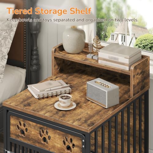 Wooden dog kennel with storage and two tiers — photo 3