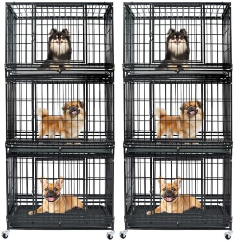 37 inch stackable tier dog cage