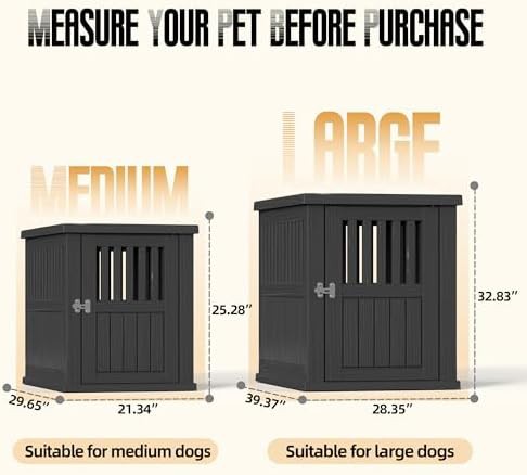 Black furniture style indoor dog crate — photo 4