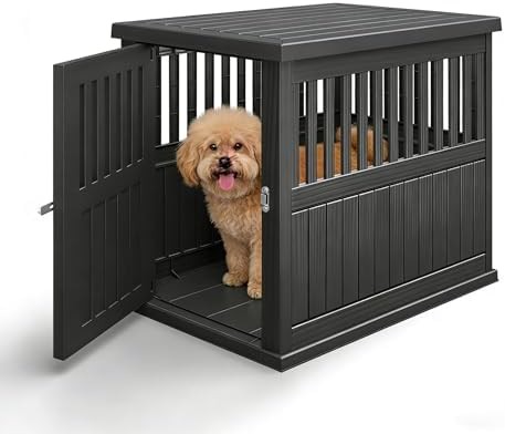 Classic Black Furniture Style Dog Crate