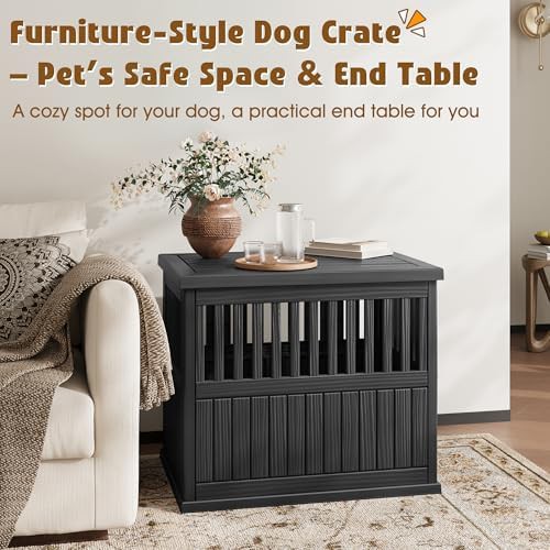 Classic Black Furniture Style Dog Crate — photo 3