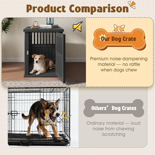 Classic Black Furniture Style Dog Crate — photo 4