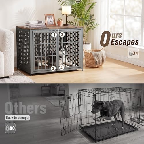 Wooden Furniture Style 42 Inch Dog Crate — photo 3