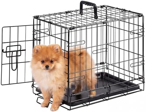 Double door small puppy cage 18 inch