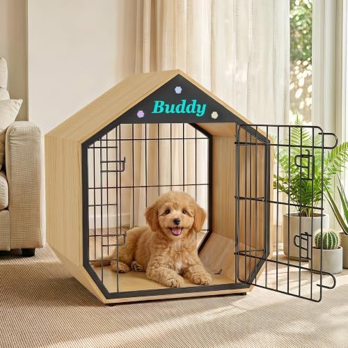 Wooden furniture style indoor small dog crate