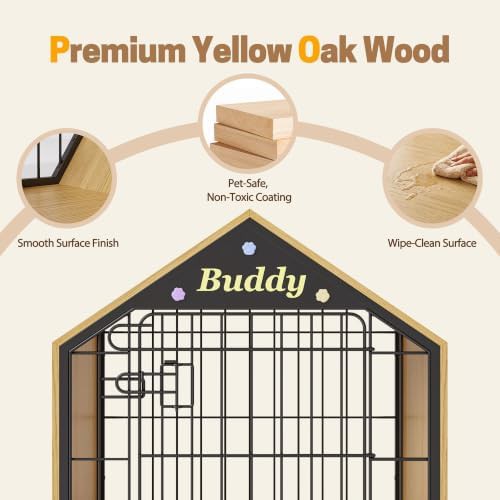 Wooden furniture style indoor small dog crate — photo 3
