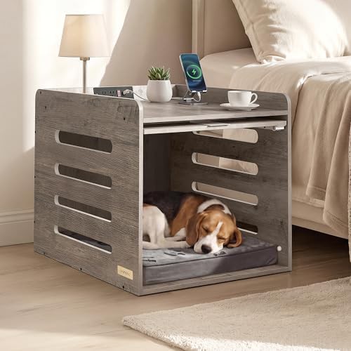 Wooden indoor charging station furniture dog kennel