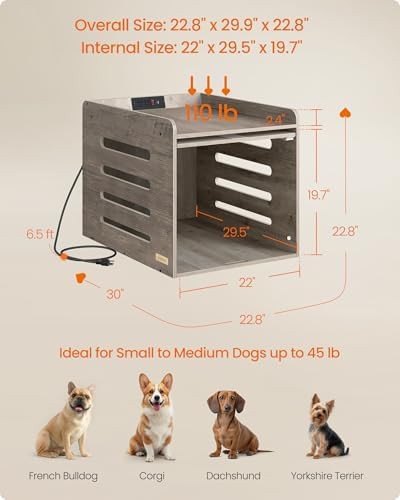 Wooden indoor charging station furniture dog kennel — photo 4