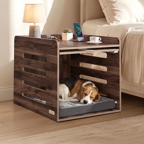 Modern wooden hidden door charging station crate