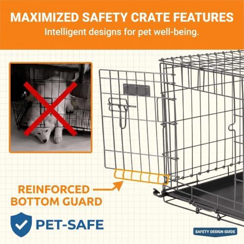 Double Door Metal Folding Pet Crate — photo 4