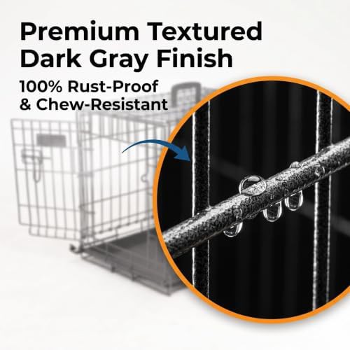 Double Door Metal Folding Pet Crate — photo 5
