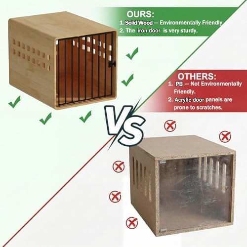 Solid Wood Puppy Crate Side Table — photo 5
