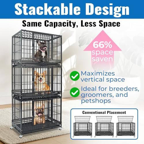 36 inch indoor stackable dog cage — photo 3