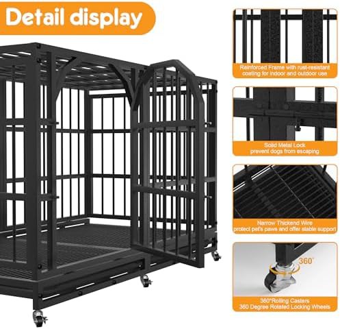 Heavy duty black steel 48 inch cage — photo 3
