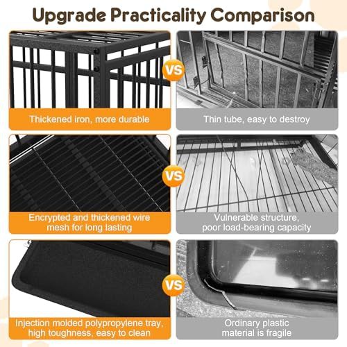 Heavy duty black steel 48 inch cage — photo 4